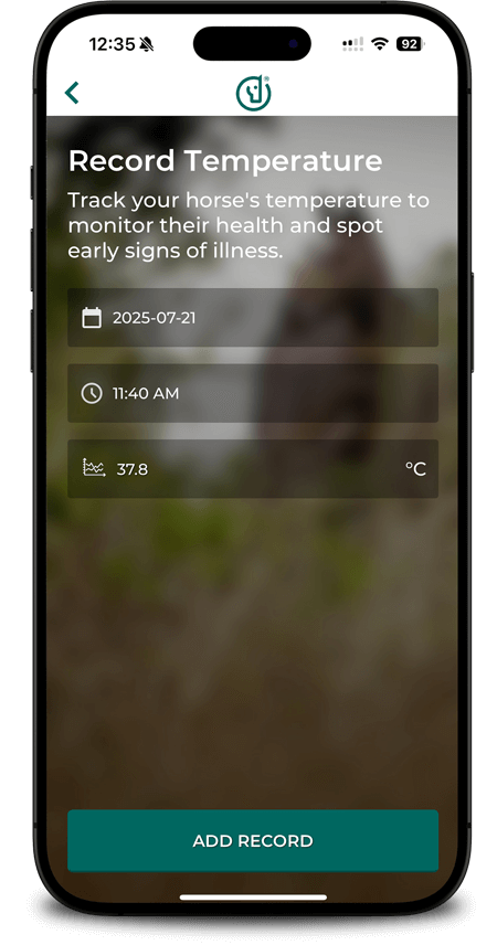 Add Horse Temperature