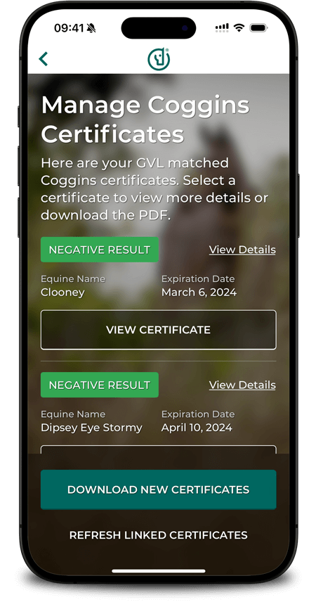 Manage EIA Coggins Certificate